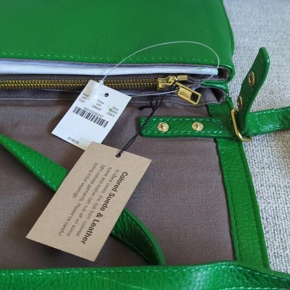 NWT Green Leather J. Crew Crossbody Bag - Picture 4 of 4